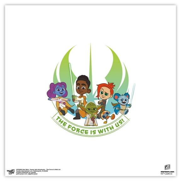 Gallery Pops Star Wars: Young Jedi Adventures - The Force Is With Us! Wall Art, Unframed Version, 12" x 12"