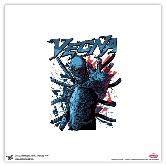 Gallery Pops Stranger Things 4 - Neon Chills Vecna Wall Art, Unframed Version, 12" x 12"