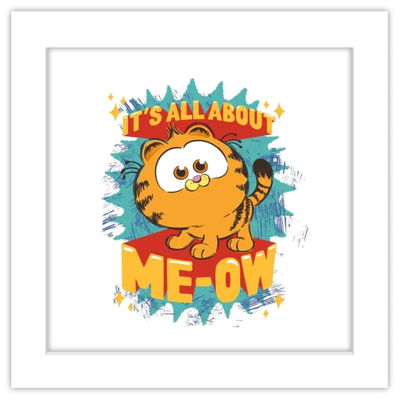 Gallery Pops The Garfield Movie - It's All About Meow Wall Art, White Framed Version, 12" x 12"