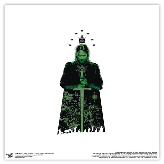 Gallery Pops The Lord of the Rings - Aragorn Shades of Middle Earth Wall Art, Unframed Version, 12" x 12"