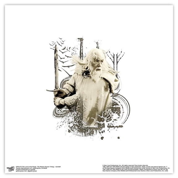 Gallery Pops The Lord of the Rings: The Motion Picture Trilogy - Gandalf Wall Art, Unframed Version, 12" x 12"