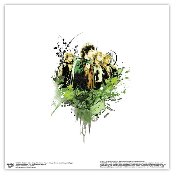 Gallery Pops The Lord of the Rings: The Motion Picture Trilogy - Group Wall Art, Unframed Version, 12" x 12"