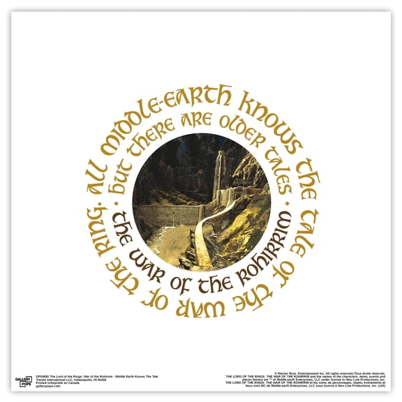 Gallery Pops The Lord of the Rings: War of the Rohirrim - Middle Earth Knows The Tale Wall Art, Unframed Version, 12" x 12"