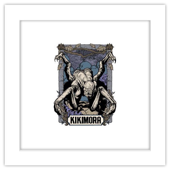 Gallery Pops The Witcher Season 1 - Kikimora Woodcut Wall Art, White Framed Version, 12" x 12"