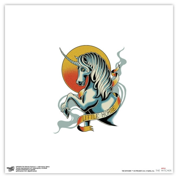 Gallery Pops The Witcher Season 3 - Little Horse Tattoo Wall Art, Unframed Version, 12" x 12"