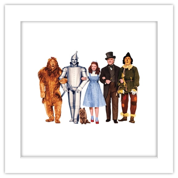 Gallery Pops The Wizard of Oz - Character Group Wall Art, White Framed Version, 12" x 12"