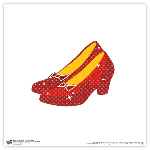 Gallery Pops The Wizard of Oz - Ruby Slippers Wall Art, Unframed Version, 12" x 12"
