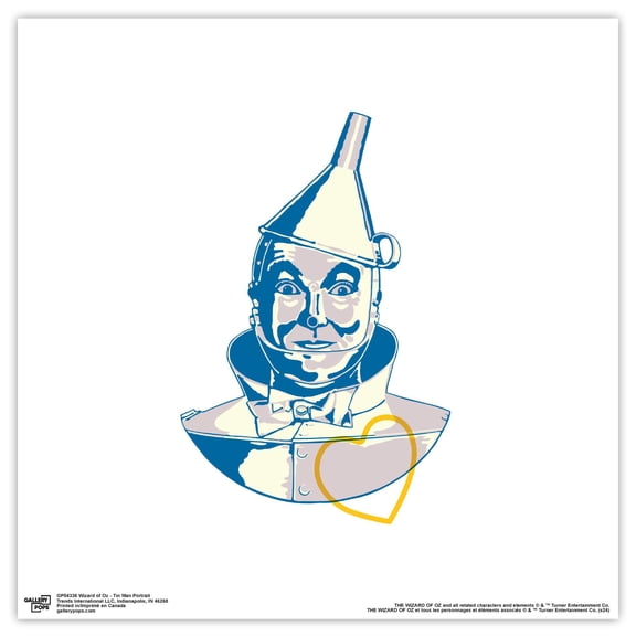 Gallery Pops The Wizard of Oz - Tin Man Portrait Wall Art, Unframed Version, 12" x 12"