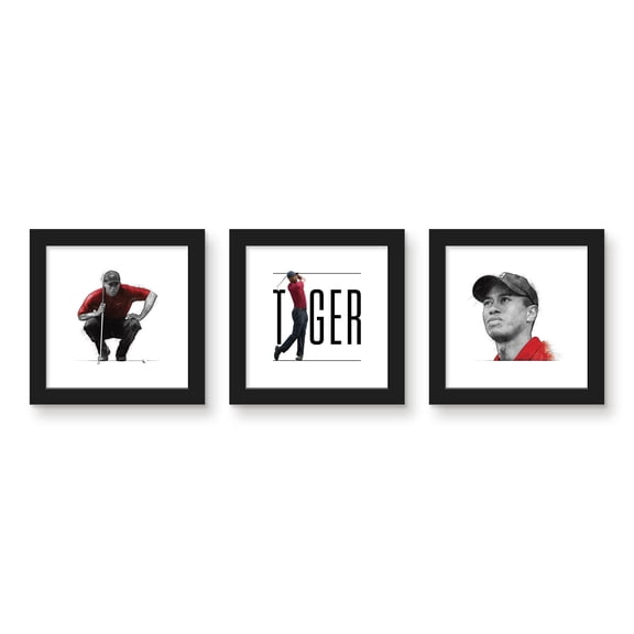 Gallery Pops Tiger Woods - Iconic Wall Art Bundle (3-Pack)