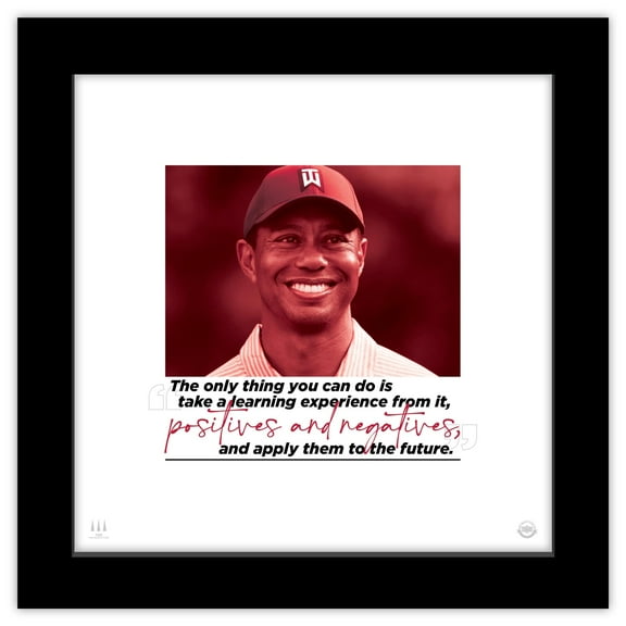 Gallery Pops Tiger Woods - Quote Future Wall Art, Black Framed Version, 12" x 12"