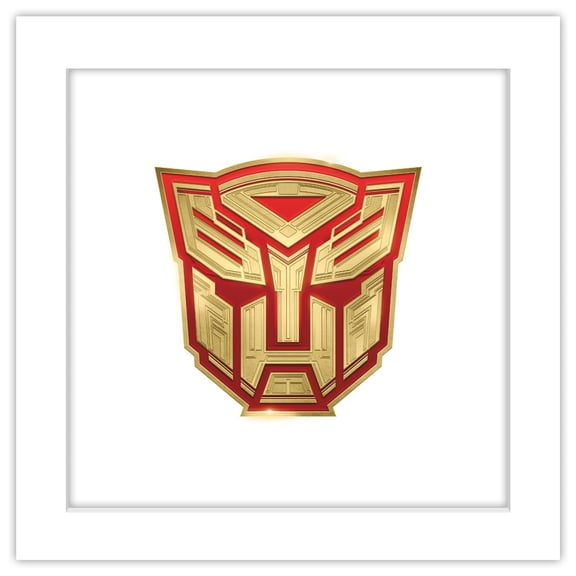 Gallery Pops Transformers One - Autobot Icon Wall Art, White Framed Version, 12" x 12"
