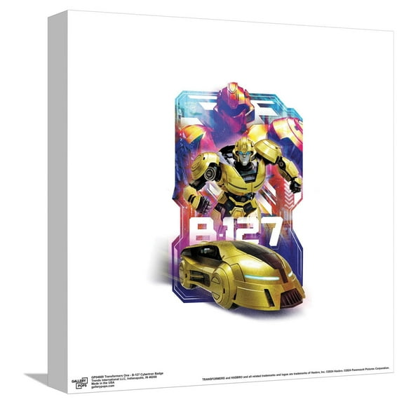 Gallery Pops Transformers One - B-127 Cybertron Badge Canvas Wall Art, Unframed Version, 12" x 12"