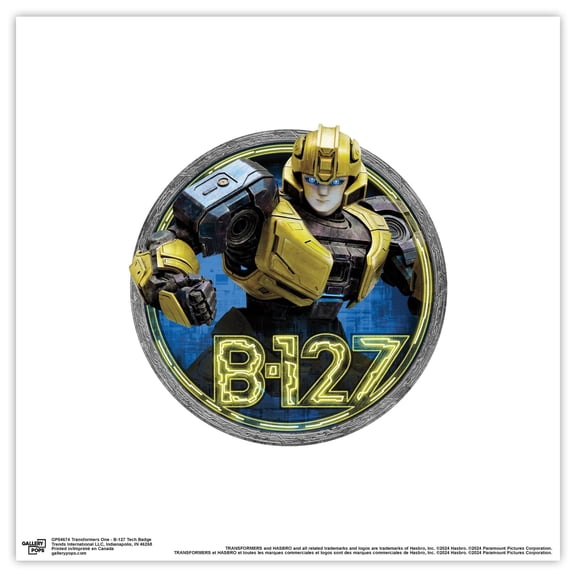 Gallery Pops Transformers One - B-127 Tech Badge Wall Art, Unframed Version, 12" x 12"