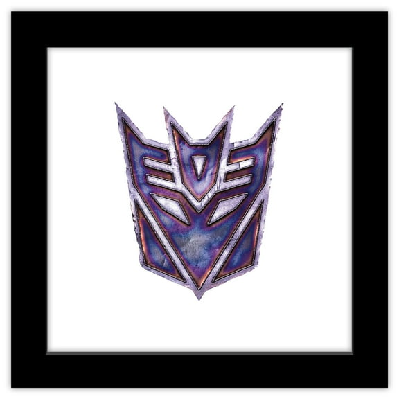 Gallery Pops Transformers One - Decepticon Icon Wall Art, Black Framed Version, 12" x 12"