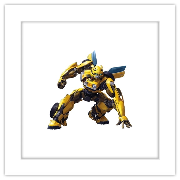 Gallery Pops Transformers: Rise of the Beasts - Bumblebee Wall Art, White Framed Version, 12" x 12"