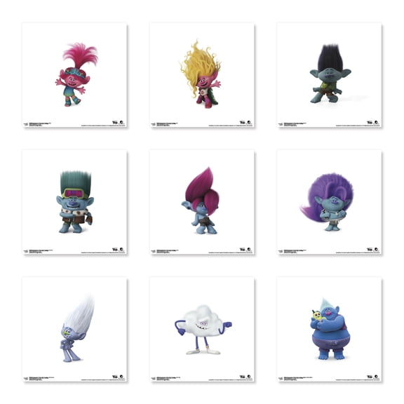 Gallery Pops Trolls Band Together - Character Wall Art Bundle (9-Pack)