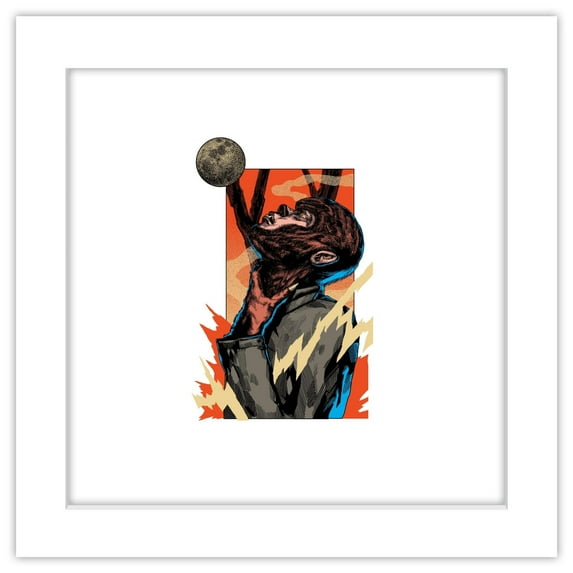 Gallery Pops Universal Monsters - Smithe One Wolf Man Wall Art, White Framed Version, 12" x 12"