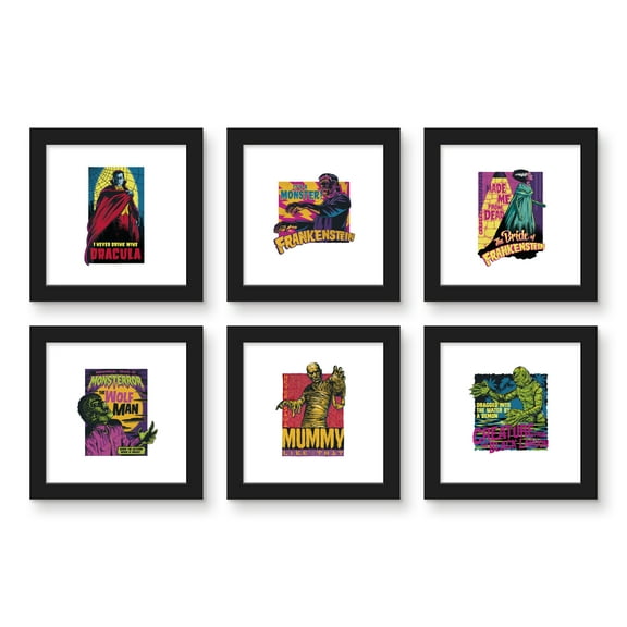 Gallery Pops Universal Monsters - Stranger Than Fiction Wall Art Bundle (6-Pack)