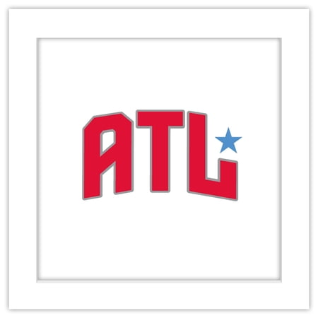 Gallery Pops WNBA Atlanta Dream - Secondary Logo Wall Art, White Framed Version, 12" x 12"