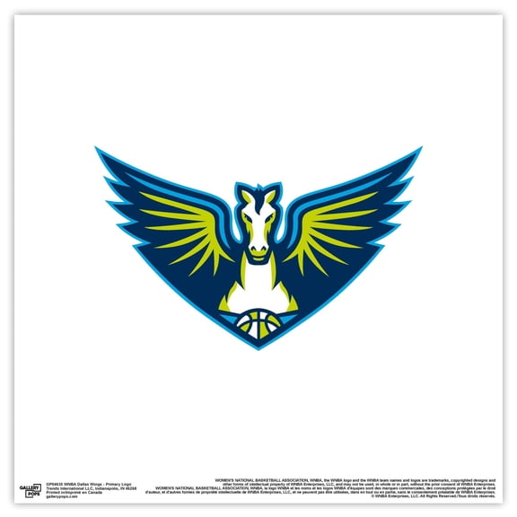 Gallery Pops WNBA Dallas Wings - Primary Logo Wall Art, Unframed Version, 12" x 12"