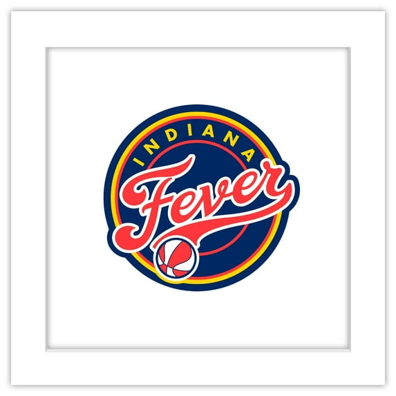 Gallery Pops WNBA Indiana Fever - Primary Logo Wall Art, White Framed Version, 12" x 12"