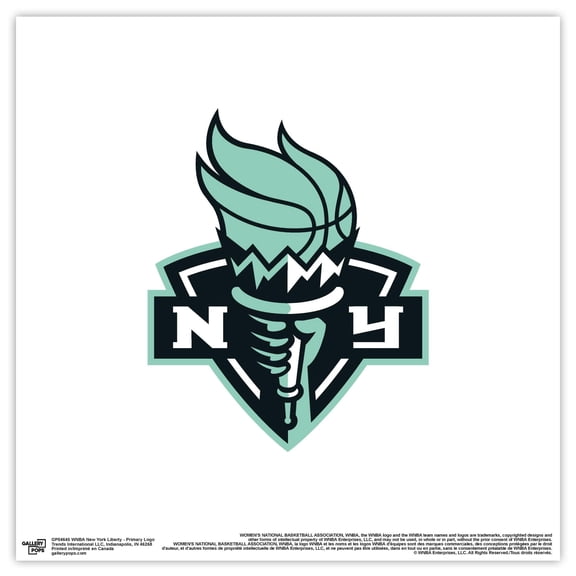Gallery Pops WNBA New York Liberty - Primary Logo Wall Art, Unframed Version, 12" x 12"