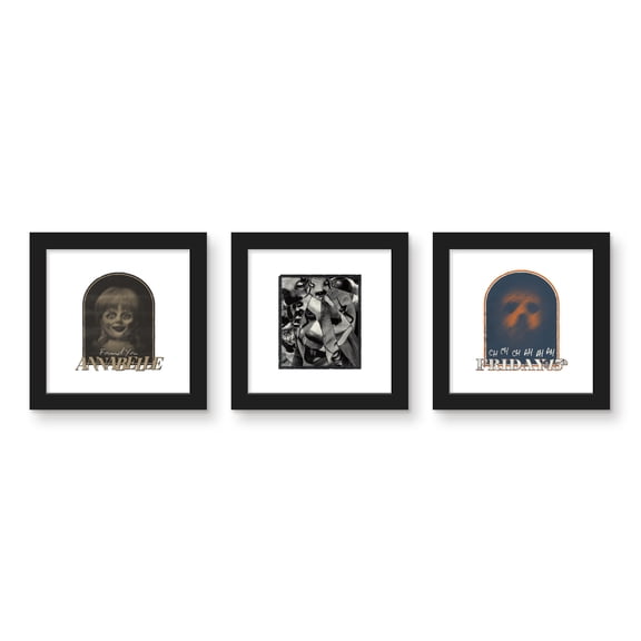 Gallery Pops® Warner Horror 2025 Wall Art Bundle (3-Pack), Black Framed Version, 12" x 12"