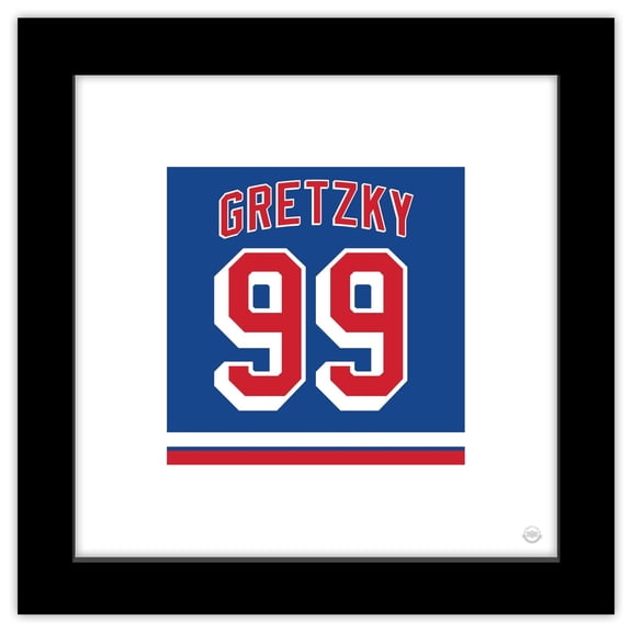Gallery Pops Wayne Gretzky - Number 99 New York Rangers Jersey Wall Art, Black Framed Version, 12" x 12"