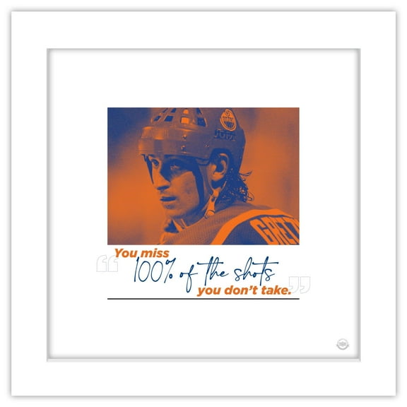 Gallery Pops Wayne Gretzky - Quote Wall Art, White Framed Version, 12" x 12"