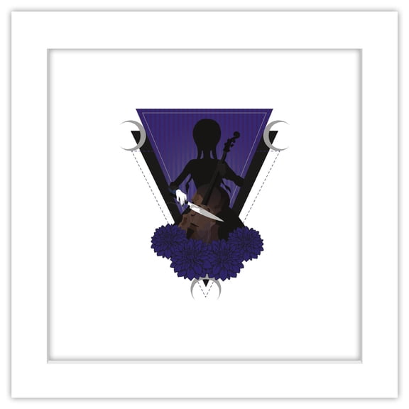 Gallery Pops Wednesday - Cello Wall Art, White Framed Version, 12" x 12"