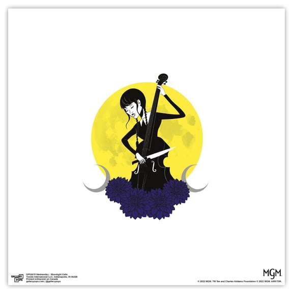 Gallery Pops Wednesday - Moonlight Cello Wall Art, Unframed Version, 12" x 12"