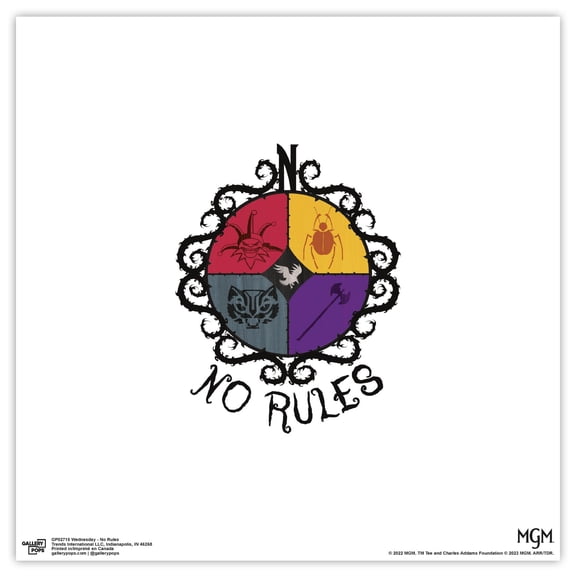 Gallery Pops Wednesday - No Rules Wall Art, Unframed Version, 12" x 12"