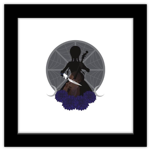 Gallery Pops Wednesday - Stained Glass Cello Wall Art, Black Framed Version, 12" x 12"