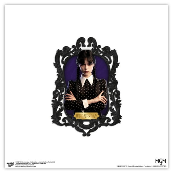 Gallery Pops Wednesday - Wednesday Addams Gallery Portrait #2 Wall Art, Unframed Version, 12" x 12"