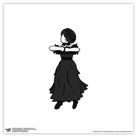 Gallery Pops Wednesday - Wednesday Dance #4 Wall Art, Unframed Version, 12" x 12"