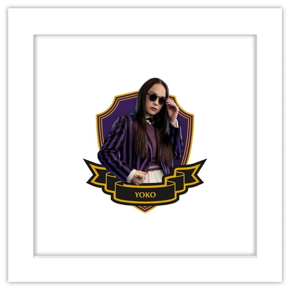 Gallery Pops Wednesday - Yoko Tanaka Gallery Portrait Wall Art, White Framed Version, 12" x 12"