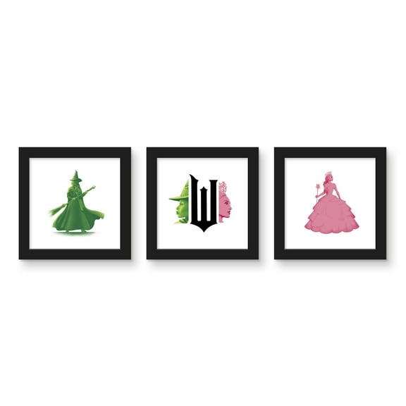 Gallery Pops Wicked - Elphaba & Glinda Wall Art Bundle (4-Pack)