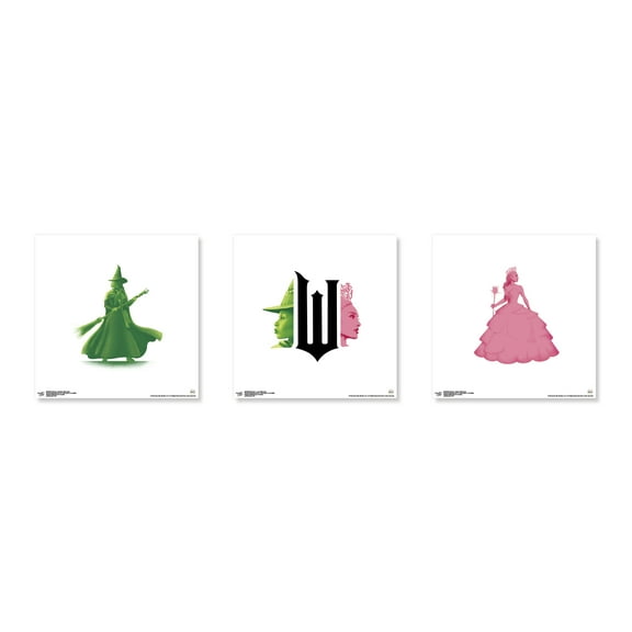 Gallery Pops Wicked - Elphaba & Glinda Wall Art Bundle (4-Pack)