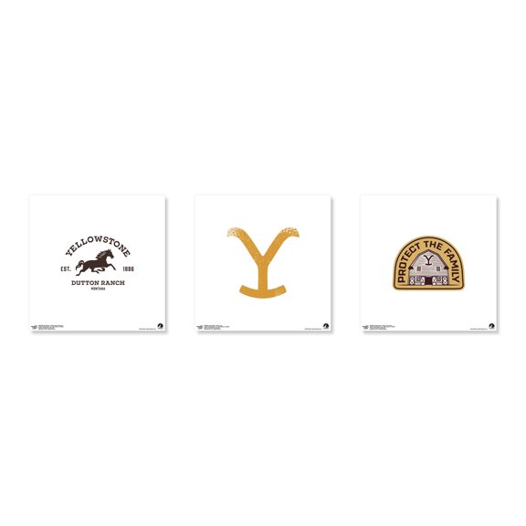 Gallery Pops Yellowstone - Family Wall Art Bundle (3-Pack)