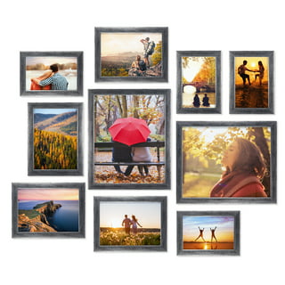 4x6 inch Picture Frames Made of Solid Wood and HD Glass Display Photos  3.5x5 with Mat or 4x6 Without Mat 4PK Black