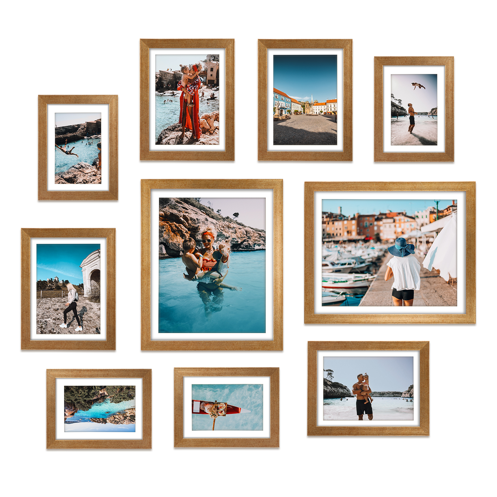 Mainstays Museum 8x8 Matted to 4x4 Flat Wide Gallery Picture Frame