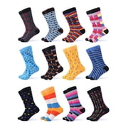 Gallery Seven Men s Colorful Fun Dress Socks -12 pack