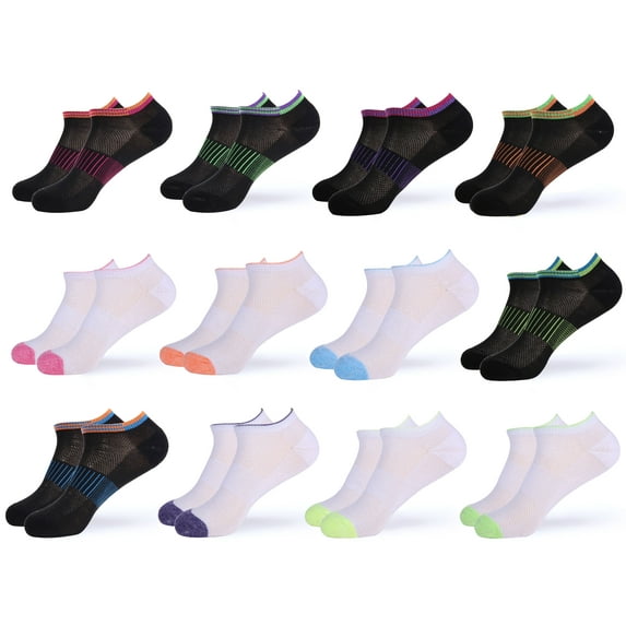Gallery Seven No Show Socks Women - Athletic Sports Socks For Women 6 - 12 pack