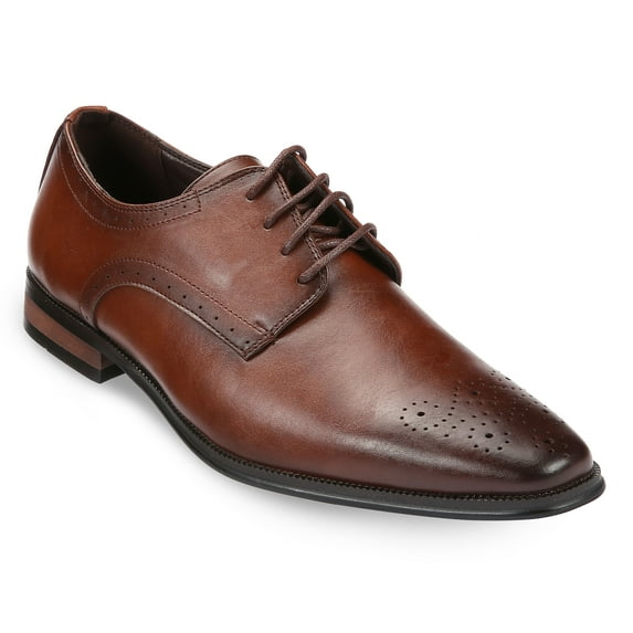 Gallery Seven Punctured Leather Oxford Dress Shoes for Men