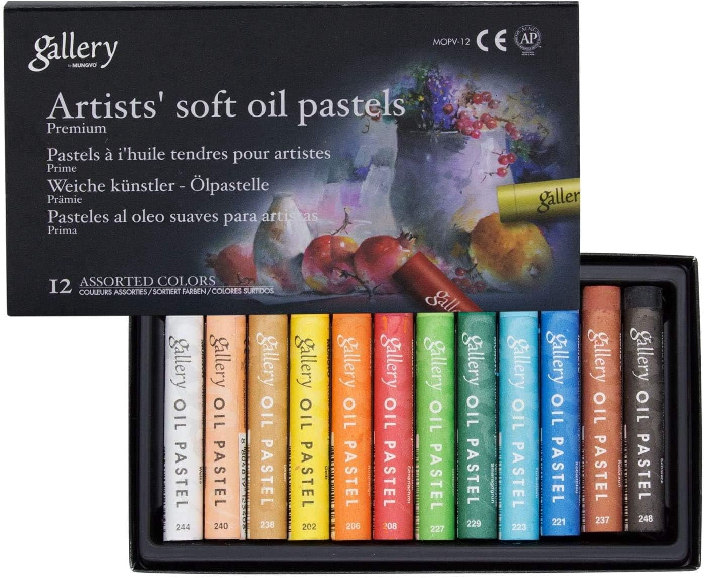 Gallery Soft Oil Pastels Set of 12 - Assorted Colors