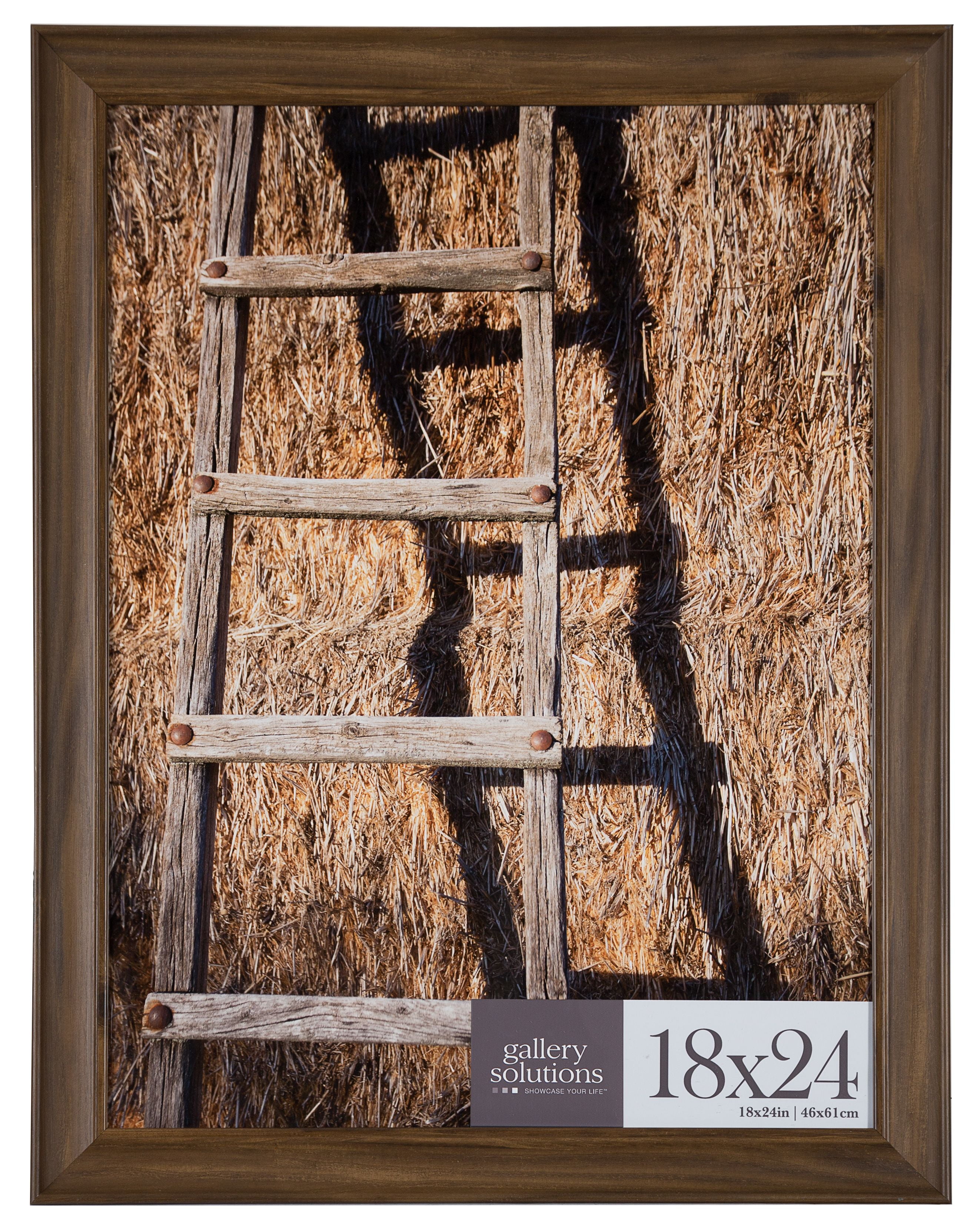Gallery Solutions 18" x 24" Walnut Large Wall Picture Frame