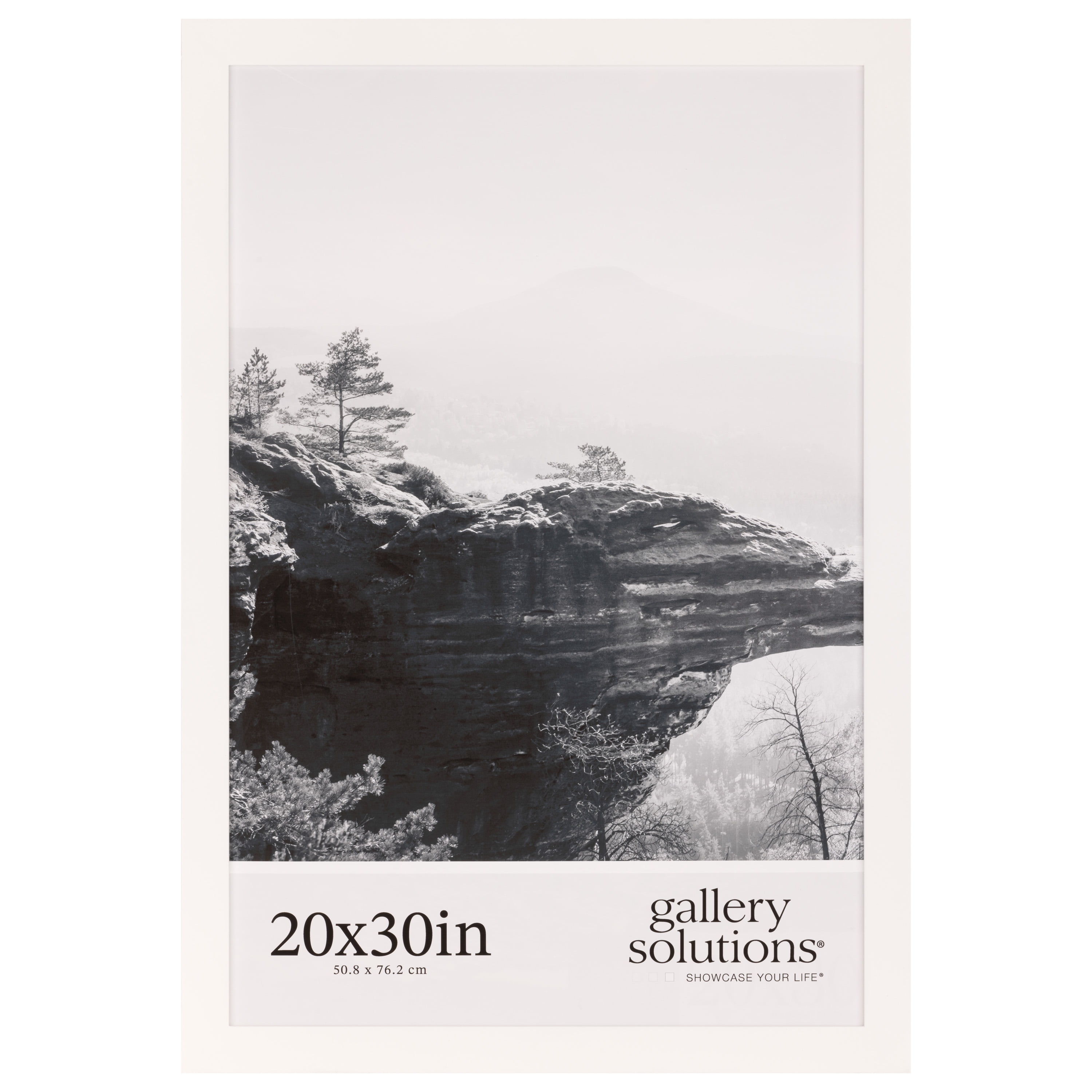 Gallery Solutions White Wood Wall Mount Poster Picture Frame 20" x 30" 1-pack