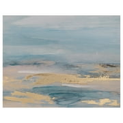 Gallery Solutions 28x22 Serene Landscape Canvas Art - Hand-Painted Embellishments and Textured Stucco, MDF Frame with Sawtooth Hangers for Large Wall D cor