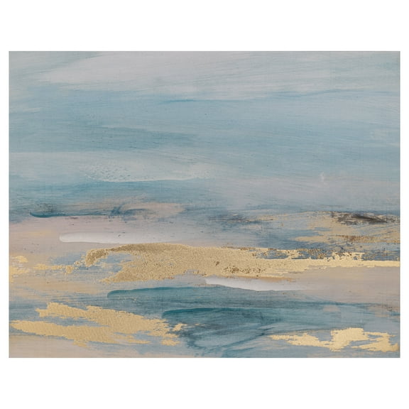 Gallery Solutions 28x22 Serene Landscape Canvas Art - Hand-Painted Embellishments and Textured Stucco, MDF Frame with Sawtooth Hangers for Large Wall Décor