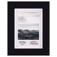 thumbnail image 1 of Gallery Solutions - 5"x7" Flat Black Picture Frame - Tabletop or Wall Mount - For 4"x6" Photos with Double White Mat - Versatile-Elegant For Home or Office Décor - Traditional Photo Frame, 1 of 8